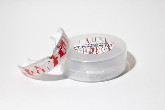 Bloody mouth guard