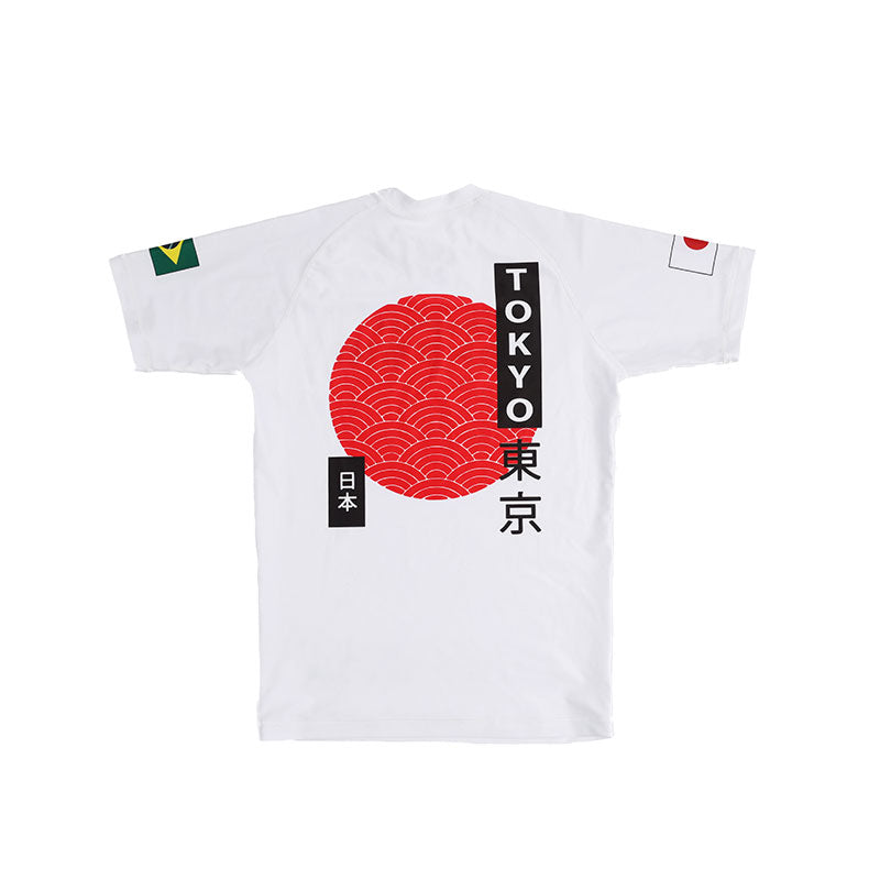 Takeshi Kimonos Tokyo Rash Guard White